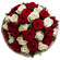 bouquet of red and white roses. Burgas