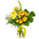Yellow bouquet of roses and chrysanthemum. Burgas