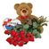 red roses with teddy and chocolates. Burgas