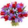 bouquet of tulips and irises. Burgas